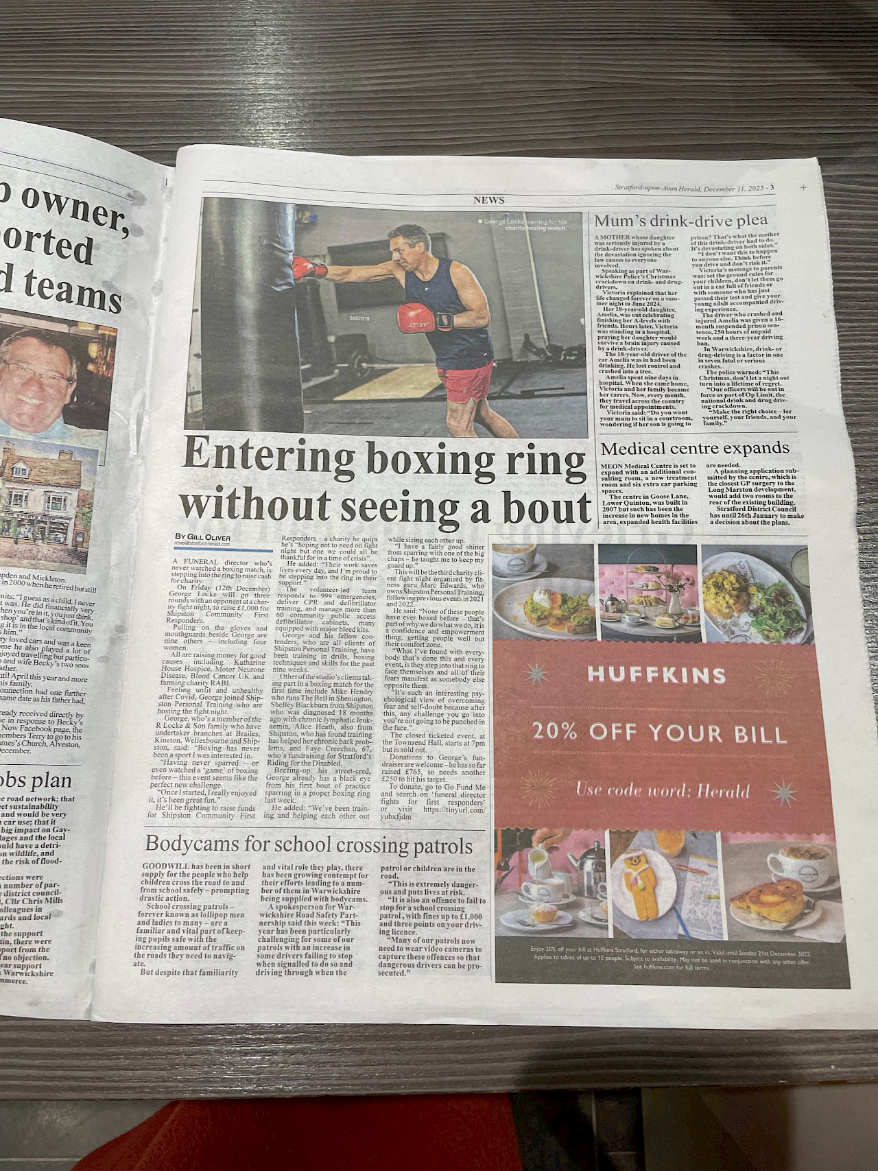 In the Stratford Herald Newspaper